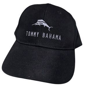 Tommy Bahama Live The Island Life Golf Baseball Cap Black Metal Buckle Closure